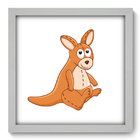 Quadro Decorativo - Canguru - 33cm X 33cm - 115qdbb