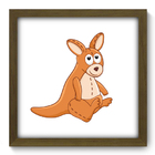 Quadro Decorativo - Canguru - 33cm X 33cm - 115qdbm