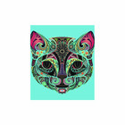 Quadro Decorativo Canvas Moldura Gato - Preto - 40x40