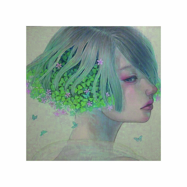 Quadro Decorativo Canvas Moldura Mulher - Branco - 30x30