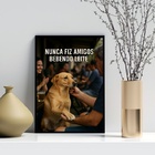 Quadro Decorativo Cão Caramelo No Bar 45x34cm - Com Vidro Mol