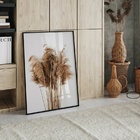 Quadro Decorativo Capim Dos Pampas - Plumas 24x18cm - Com Vid