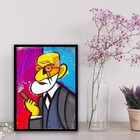 Quadro Decorativo Caricatura Freud 45x34cm - Com Vidro Moldur