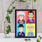 Quadro Decorativo Caricatura Mestres Da pintura 33x24cm Moldu