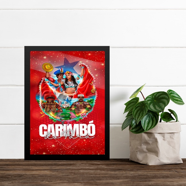 Quadro Decorativo Carimbó Do Pará 45x34cm Moldura Preta