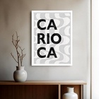 Quadro Decorativo Carioca Calçada Copacabana  - 70x50cm Moldu