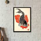 Quadro Decorativo Carpa Japonesa 45x34cm - Com Vidro Moldura: