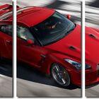 Quadro Decorativo Carro Vermelho 3 Peças