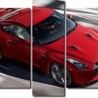 Quadro Decorativo Carro Vermelho 5 Peças