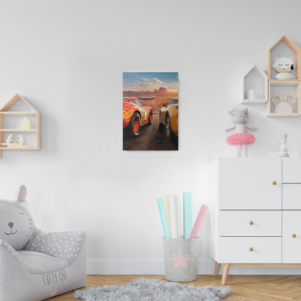 Quadro Decorativo Carros Disney Relâmpago Mcqueen 20x28