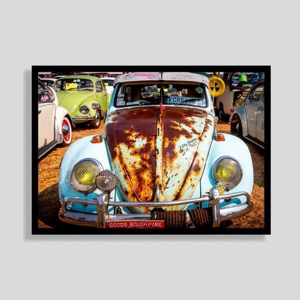 Quadro Decorativo Carros Ferro Velho 2 21x30 Pvc Luven Bra