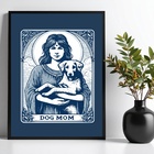 Quadro Decorativo Carta Tarot - Dog Mom 33x24cm - Com Vidro M