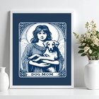 Quadro Decorativo Carta Tarot - Dog Mom 33x24cm - Com Vidro M