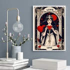 Quadro Decorativo Carta Tarot - Love 45x34cm - Com Vidro Mold