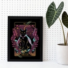 Quadro Decorativo Carta The cat 24x18cm - Com Vidro Moldura:m