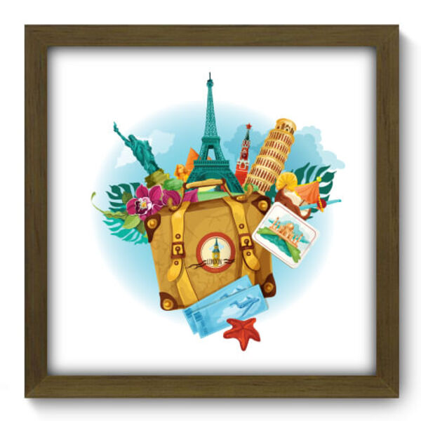 Quadro Decorativo - Cartão Postal - 33cm X 33cm - 202qdmm