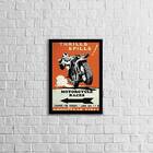 Quadro Decorativo Cartaz Retrô Motorcycle Races 45x34cm A3 (4