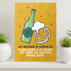 Quadro Decorativo Cartaz Um Brinde A Cerveja 25x33