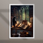 Quadro Decorativo Casa De Bruxa 33x24cm - Com Vidro Moldura P