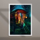 Quadro Decorativo Casa De Cigana 45x34cm - Com Vidro Moldura