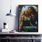 Quadro Decorativo Casal Ciganos 33x24cm - Com Vidro Moldura:m
