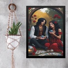 Quadro Decorativo Casal Ciganos Videntes 33x24cm - Com Vidro