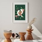 Quadro Decorativo Casal De Passarinhos - 60x48cm Moldura:made