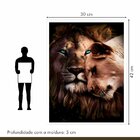 Quadro Decorativo Casal Rei 004 Moldura Em Madeira 30x42cm