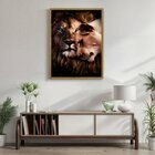 Quadro Decorativo Casal Rei 004 Moldura Em Madeira 30x42cm