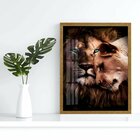 Quadro Decorativo Casal Rei 004 Moldura Em Madeira Com Vidro