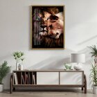 Quadro Decorativo Casal Rei 004 Moldura Em Madeira Com Vidro