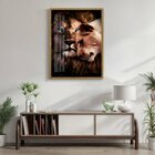 Quadro Decorativo Casal Rei 004 Moldura Em Madeira Com Vidro