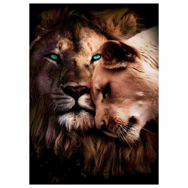 Quadro Decorativo Casal Rei 004 Moldura Em Madeira Com Vidro