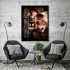 Quadro Decorativo Casal Rei 004 Moldura Em Madeira Com Vidro