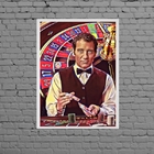 Quadro Decorativo Cassino Embaralhador 45x34cm - Com Vidro Mo