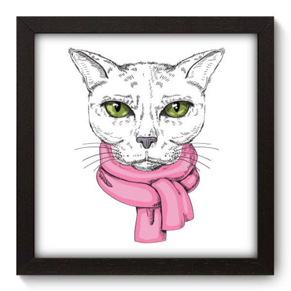 Quadro Decorativo - Cat - 22cm X 22cm - 021qdsp