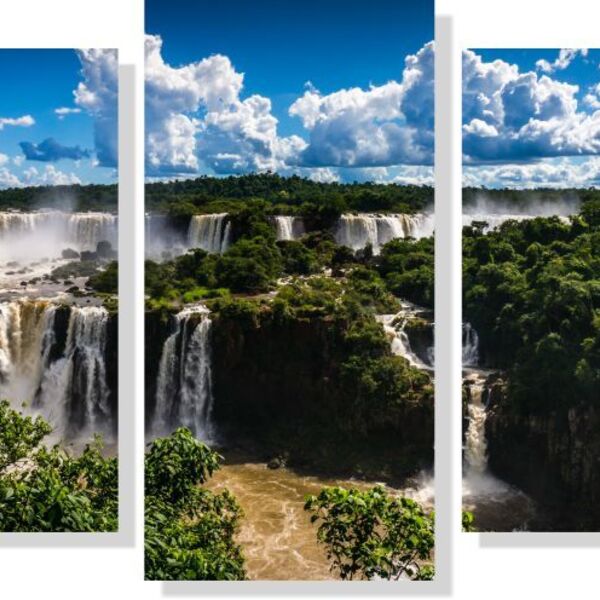 Quadro Decorativo Cataratas Do Iguaçu 5 Peças