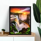 Quadro Decorativo Cataratas Foz Do Iguaçu 24x18cm - Com Vidro