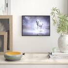 Quadro Decorativo Cavalo Branco 45x34cm - Com Vidro Moldura:m