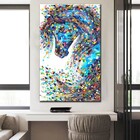 Quadro Decorativo Cavalo Colorido Abstrato