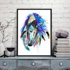 Quadro Decorativo Cavalo Encantado 24x18cm Moldura:madeira Br