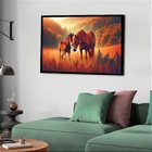 Quadro Decorativo Cavalo Filhote  - 50x70cm Moldura Preta