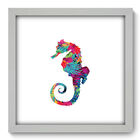 Quadro Decorativo - Cavalo Marinho - 33cm X 33cm - 277qdsb