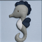 Quadro Decorativo Cavalo Marinho Quarto Bebê Infantil