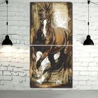 Quadro Decorativo Cavalo Marrom Moderno