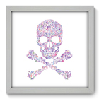 Quadro Decorativo - Caveira - 33cm X 33cm - 394qddb