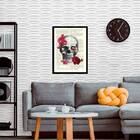 Quadro Decorativo Caveira Com Flores 45x34cm A3 (45 X 34)