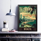 Quadro Decorativo Ceará - Brasil 45x34cm Moldura:madeira Bran