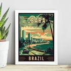 Quadro Decorativo Ceará - Brasil 45x34cm Moldura:madeira Preta
