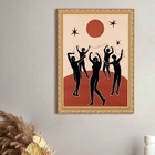 Quadro Decorativo Celebração A Lua 45x34cm - Com Vidro Moldur